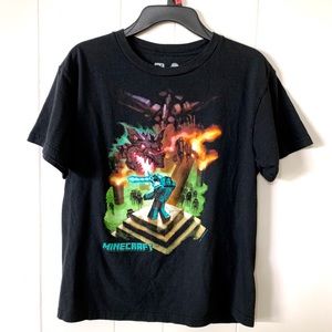 Mojang Jinx Minecraft T-shirt black medium 10-12